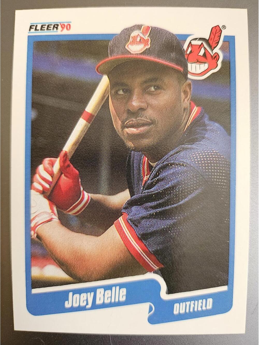 1990 Fleer #485 Albert Joey Belle Cleveland Indians Baseball Card (Rookie)